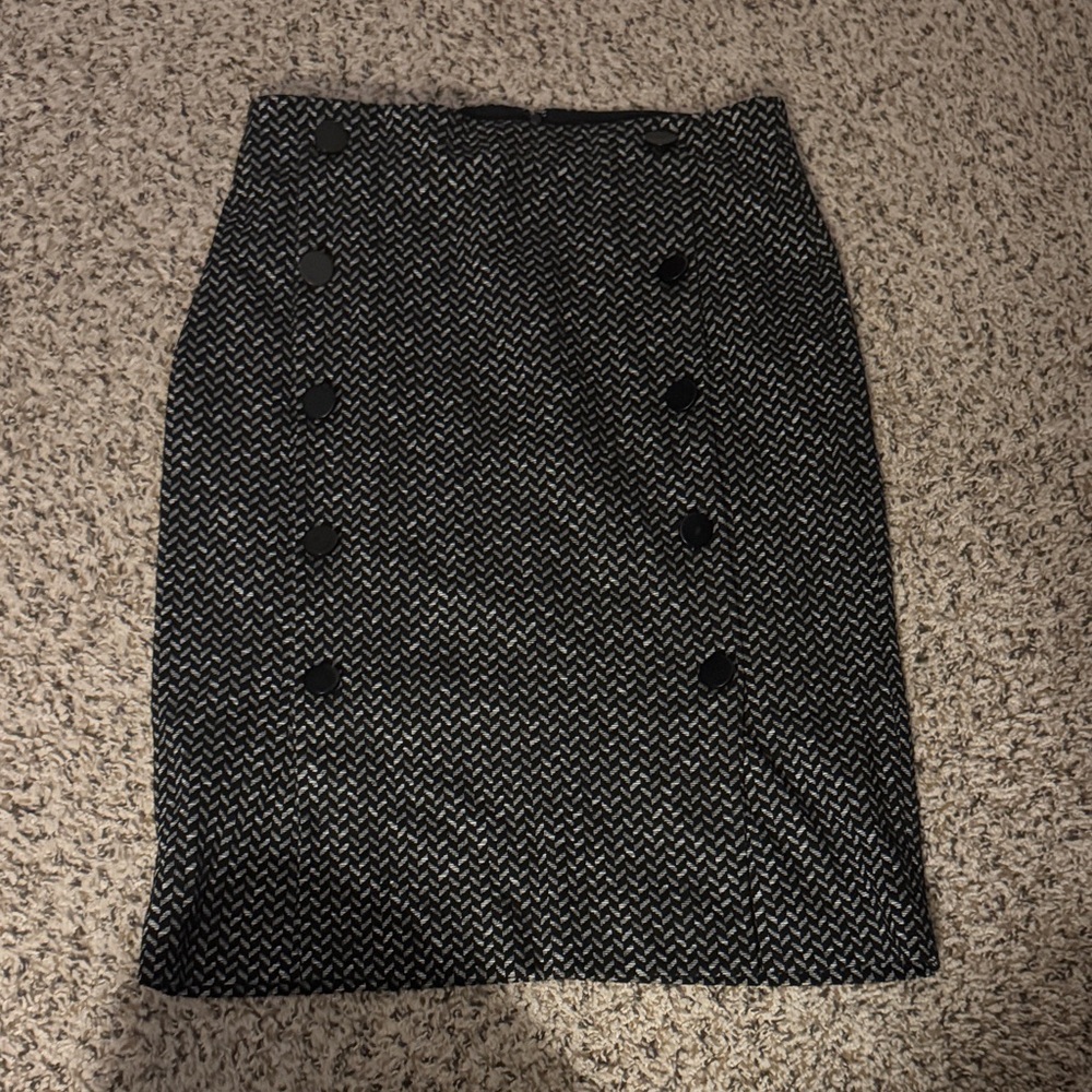 Ann Taylor Chic Black and White Women's Skirt